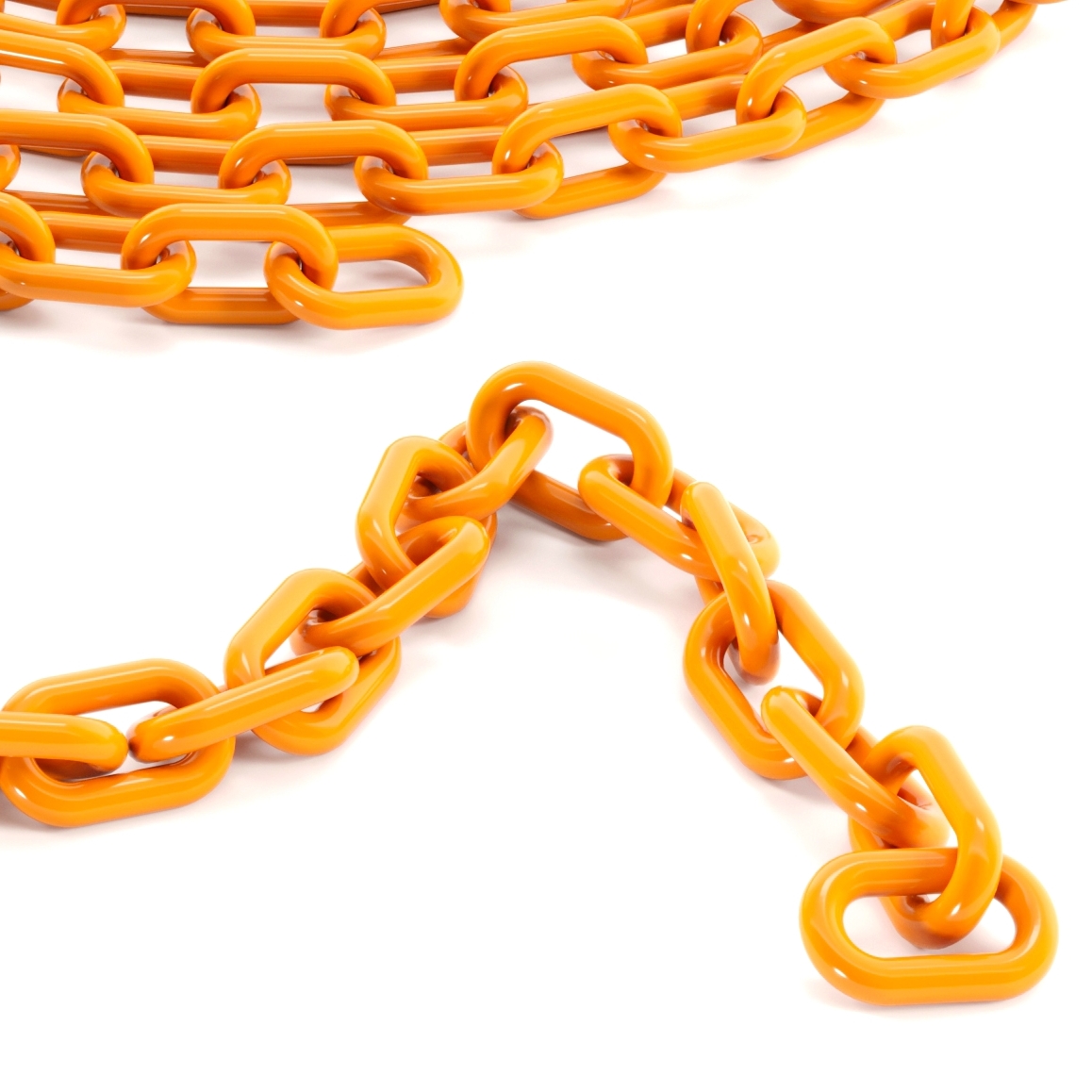 Łańcuch plastikowy 6mm pomarańczowy TRAYTECH premium. Łańcuch ostrzegawczy.